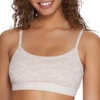 Calvin Klein Ck One Cotton Bralette In Caution Logo Print