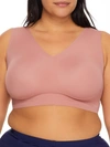 Calvin Klein Plus Size Invisibles Bralette In Red Grape