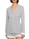 Cosabella Bella Long Sleeve Top Boxer Set Pj In Dove Grey,ivory