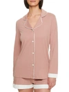 Cosabella Bella Long-sleeve Boxer 2-piece Pajama Set In Mandorla,ivory