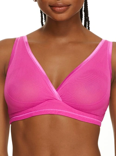 Cosabella Soire Curvy Sheer Mesh Bralette In Cape Fuschia