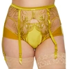 Dita Von Teese Julie's Roses Garter Belt In Chartreuse