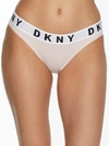 Dkny Cozy Boyfriend Thong Dk4529 In Pearl Cream