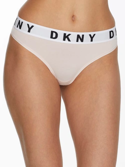 Dkny Boyfriend Thong In Pearl Cream