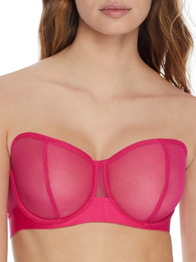 Dkny Sheers Convertible Bra In Raspberry