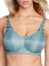 Dominique Jillian Wire-free Unlined Minimizer Bra In Stone Blue