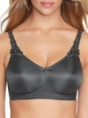 Dominique Jillian Wire-free Unlined Minimizer Bra In Grey Smoke