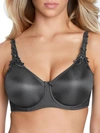 Dominique Mystique Seamless Unlined Minimizer Bra In Grey Smoke