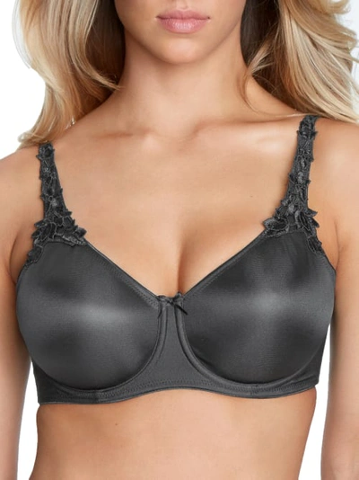 Dominique Mystique Seamless Unlined Minimizer Bra In Grey Smoke