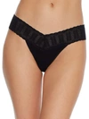 Hanky Panky Eco Rib Original Rise Thong In Black