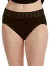 Hanky Panky Mid-rise Lace-trim Brief In Black