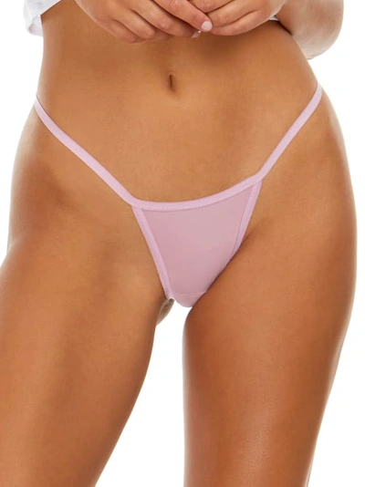 Hanky Panky One Size Breathe Natural G String In Provence Pink
