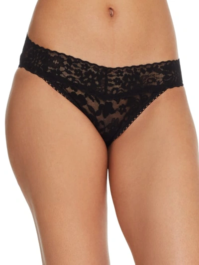 Hanky Panky Daily Lace Low Rise V-kini In Black