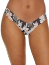 Hanky Panky Printed Low-rise Signature Lace Thong In Incognito