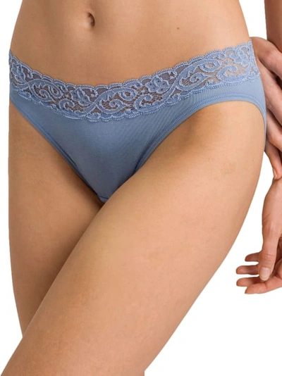 Hanro Moments High-cut Briefs In Blue Moon