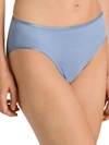 Hanro Cotton Seamless High-cut Full Briefs In Blue Moon