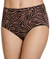 Jockey Women's No Panty Line Hip Brief Underwear 1372 In Iconic Cheetah