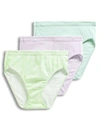 Jockey Elance Cotton French Cut Underwear 3-pk 1541, Extended Sizes In Hazy Green Multi