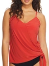 Magicsuit Solid Alex Underwire Tankini Top In Coral Sands