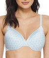 Maidenform Comfort Devotion Extra Coverage T-shirt Bra In Blue Whimsy Print