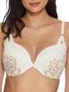 Maidenform Love The Lift Plunge Push-up Bra In Pearl,gold