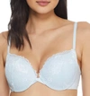 Maidenform Love The Lift Plunge Push-up Bra In Blue Whimsy,white