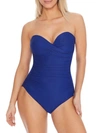 Miraclesuit Rock Solid Madrid Bandeau Underwire One-piece In Azul