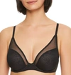 Natori Love Lace Underwire Full Coverage Plunge Bra In Black