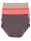 Natori Bliss 3-pack Cotton Full Briefs In Marble,sun,anchor