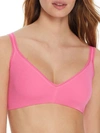 On Gossamer Cabana Cotton Bralette In Azalea Pink