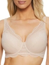 Simone Perele Karma 3d Triangle Lace Bra In Peau Rose