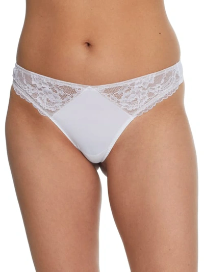 Skarlett Blue Minx Thong In White,nylon