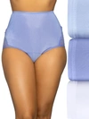 Vanity Fair Lace Nouveau Brief 3-pack In Blue Assorted