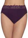 Vanity Fair Flattering Lace Hi-cut Brief In Sangria Stripe