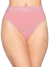 Vanity Fair Flattering Lace Hi-cut Brief In Pink Amethyst Stripe