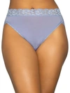 Vanity Fair Flattering Lace Hi-cut Brief In Iris Flower Stripe