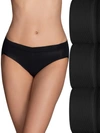 Vanity Fair Beyond Comfort Silky Stretch Bikini 3-pack In Black