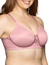 Vanity Fair Beauty Back Longline Wire-free T-shirt Bra In Pink Amethyst