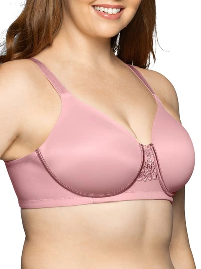 Vanity Fair Beauty Back Longline Wire-free T-shirt Bra In Pink Amethyst