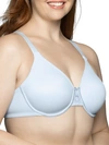 Vanity Fair Full Figure Beauty Back Smoothing Minimizer Bra 76080 In Hinting Blue