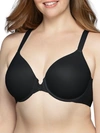 Vanity Fair Beauty Back Full Figure Front-close T-shirt Bra In Midnight Black