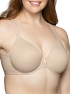 Vanity Fair Women's Beauty Back Full Figure Front Close Underwire Bra 76384 In Damask Neutral