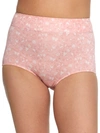 Warner's No Pinching. No Problems. Brief In Silver Pink Floral