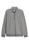 Travismathew Travis Mathew Zachary Half Zip Pullover In Heather Dark Shadow