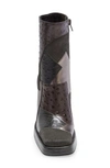 Jeffrey Campbell Maximal Lo Platform Bootie In Grey Exotic Combo Calf Hair