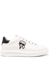 KARL LAGERFELD LOGO-PATCH LEATHER SNEAKERS