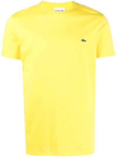 Lacoste Men's Crew Neck Pima Cotton Jersey T-shirt - Xl - 6 In Yellow