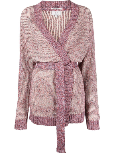 Woolrich Ribbed-knit Cardigan In Nude
