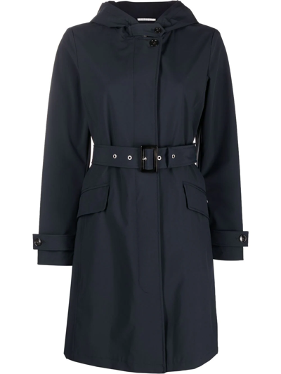 Woolrich Fayette Belted Parka Coat In Black