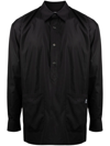 The Power For The People Logo-patch Long-sleeved Shirt In Schwarz